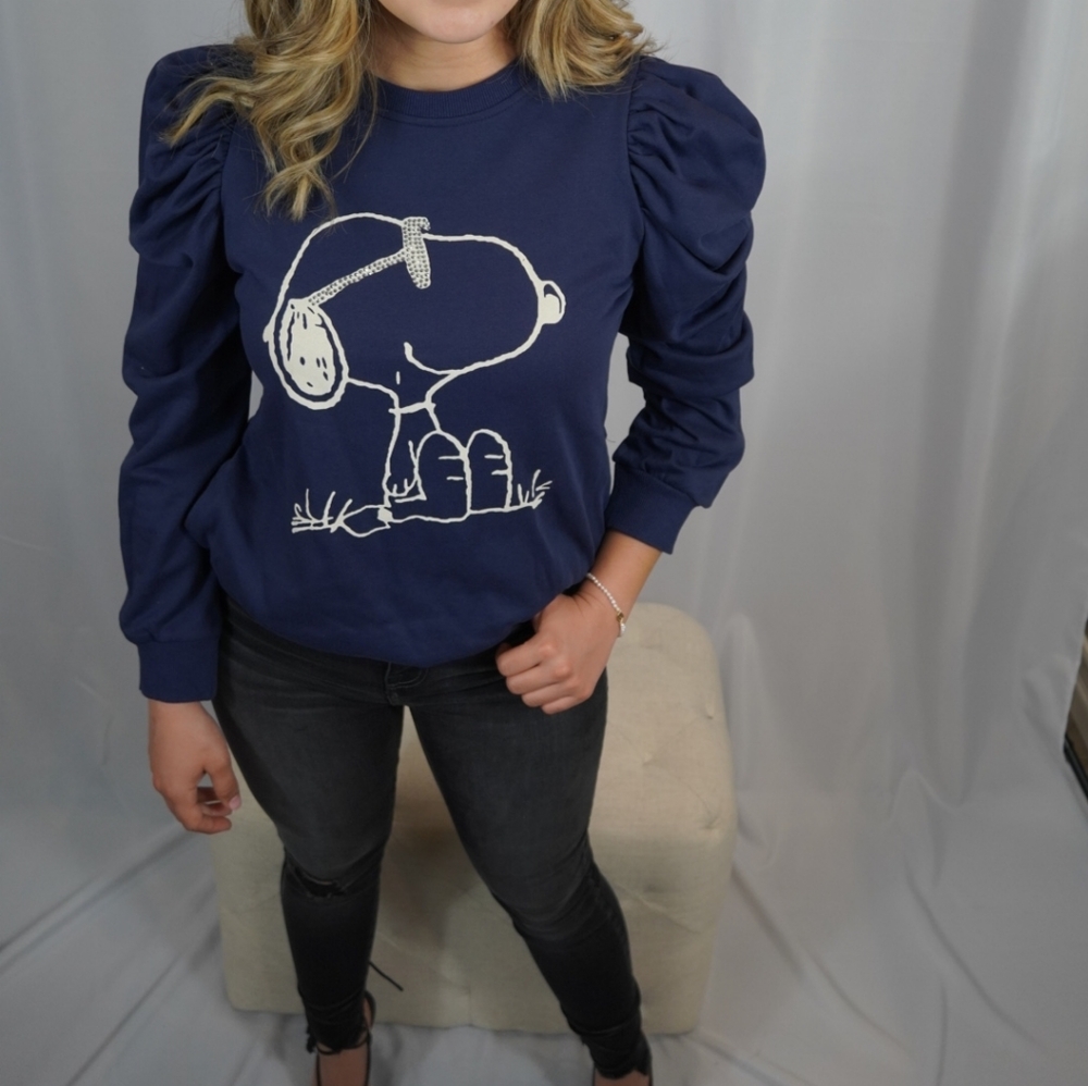 Snoopy long puff sleeve